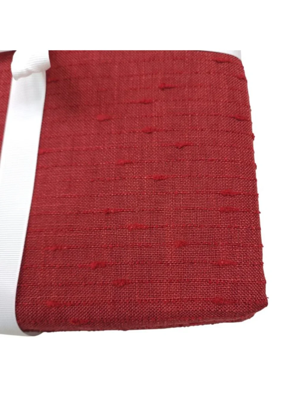 Laura Ashley Surrey Red Tablecloth 60x120 Inches Seats 10-12 Polyester Textured